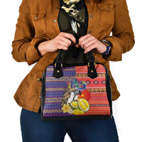 Philippines Kadayawan Shoulder Handbag Filipino Eagle Durian with Polynesian and Igorots Pattern