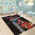 Hawaii Statehood Day Area Rug 50th state of the United States Kakau Tattoos and Hibiscus Grunge - Polynesian Pride