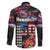 Hawaii Statehood Day Family Matching Long Sleeve Bodycon Dress and Hawaiian Shirt 50th state of the United States Kakau Tattoos and Hibiscus Grunge - Polynesian Pride