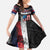 Hawaii Statehood Day Family Matching Short Sleeve Bodycon Dress and Hawaiian Shirt 50th state of the United States Kakau Tattoos and Hibiscus Grunge - Polynesian Pride