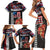 Hawaii Statehood Day Family Matching Short Sleeve Bodycon Dress and Hawaiian Shirt 50th state of the United States Kakau Tattoos and Hibiscus Grunge - Polynesian Pride