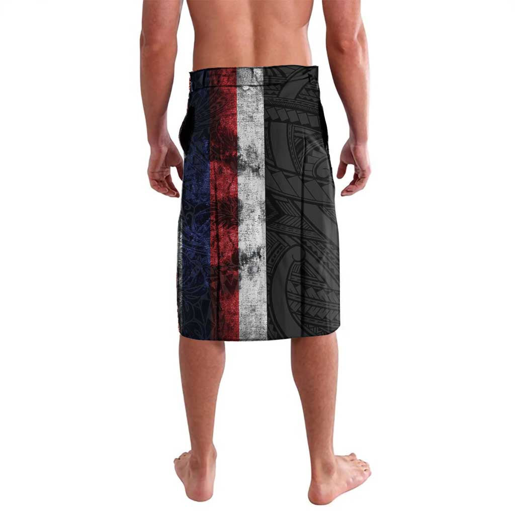 Hawaii Statehood Day Lavalava 50th state of the United States Kakau Tattoos and Hibiscus Grunge - Polynesian Pride