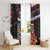 Hawaii Statehood Day Window Curtain 50th state of the United States Kakau Tattoos and Hibiscus Grunge - Polynesian Pride