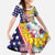 Hawaii and United States Together Family Matching Mermaid Dress and Hawaiian Shirt Seal of Hawaii and Bald Eagle - Polynesian Pride