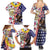 Hawaii and United States Together Family Matching Summer Maxi Dress and Hawaiian Shirt Seal of Hawaii and Bald Eagle - Polynesian Pride