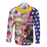 Hawaii and United States Together Family Matching Summer Maxi Dress and Hawaiian Shirt Seal of Hawaii and Bald Eagle LT03 - Polynesian Pride