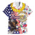 Hawaii and United States Together Family Matching Tank Maxi Dress and Hawaiian Shirt Seal of Hawaii and Bald Eagle - Polynesian Pride