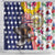 Hawaii and United States Together Shower Curtain Seal of Hawaii and Bald Eagle - Polynesian Pride