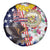 Hawaii and United States Together Spare Tire Cover Seal of Hawaii and Bald Eagle - Polynesian Pride