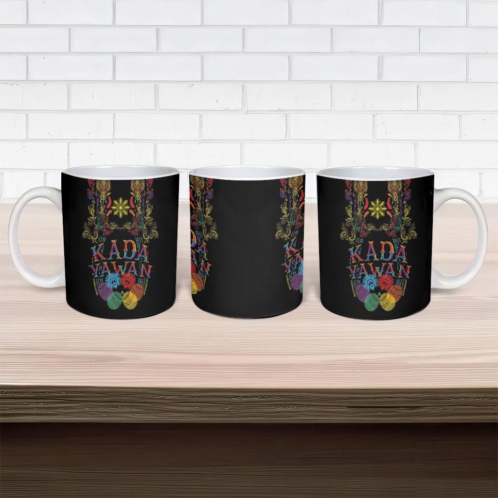 Philippines Kadayawan Festival Ceramic Mug Polynesian Tribal Art Barong Style