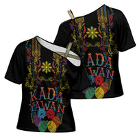 Philippines Kadayawan Festival Cross Shoulder Shirt Polynesian Tribal Art Barong Style