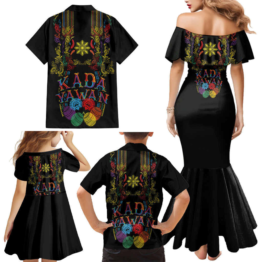 Philippines Kadayawan Festival Family Matching Mermaid Dress and Hawaiian Shirt Polynesian Tribal Art Barong Style LT03 - Polynesian Pride