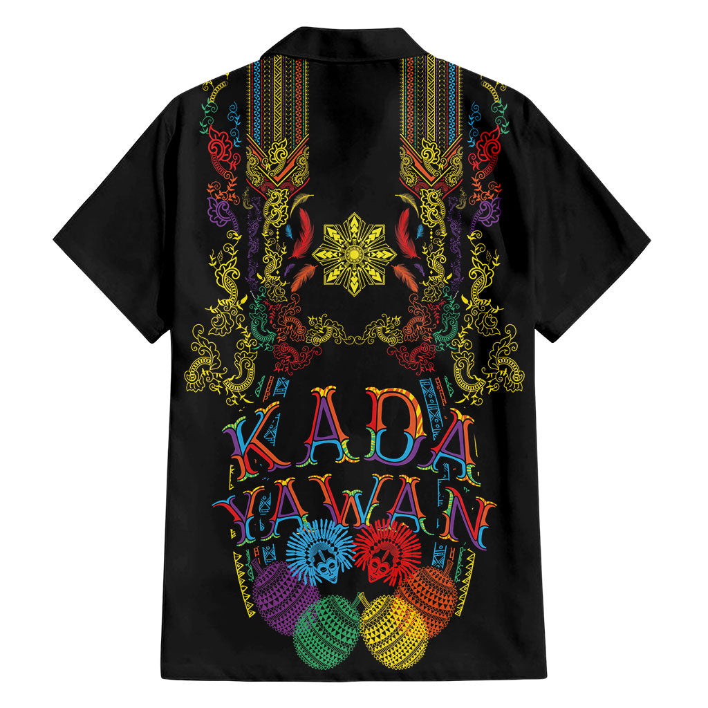 Philippines Kadayawan Festival Family Matching Off Shoulder Short Dress and Hawaiian Shirt Polynesian Tribal Art Barong Style LT03 - Polynesian Pride