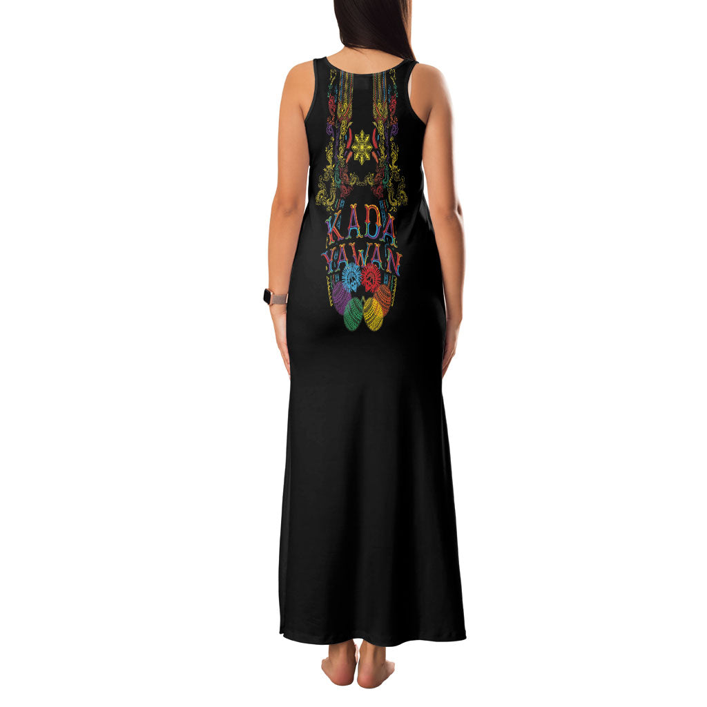 Philippines Kadayawan Festival Family Matching Tank Maxi Dress and Hawaiian Shirt Polynesian Tribal Art Barong Style LT03 - Polynesian Pride