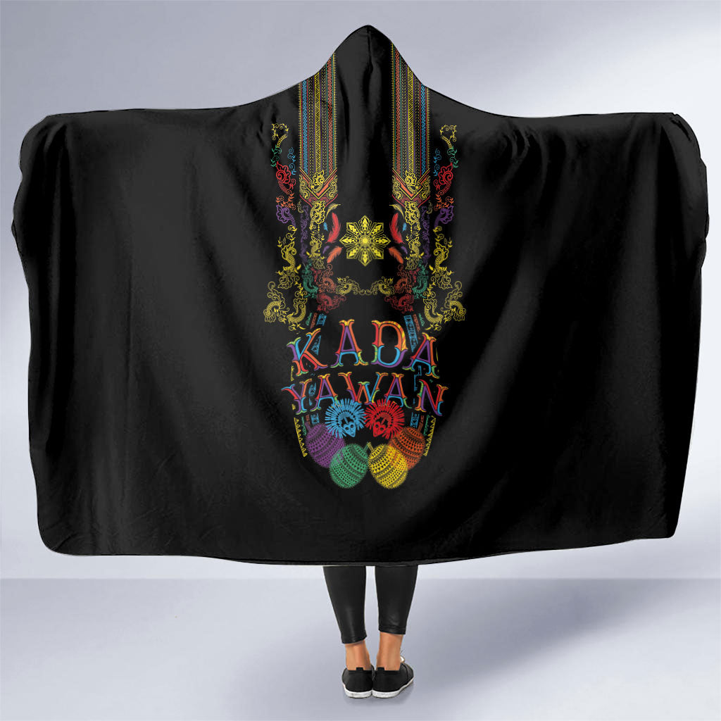 Philippines Kadayawan Festival Hooded Blanket Polynesian Tribal Art Barong Style