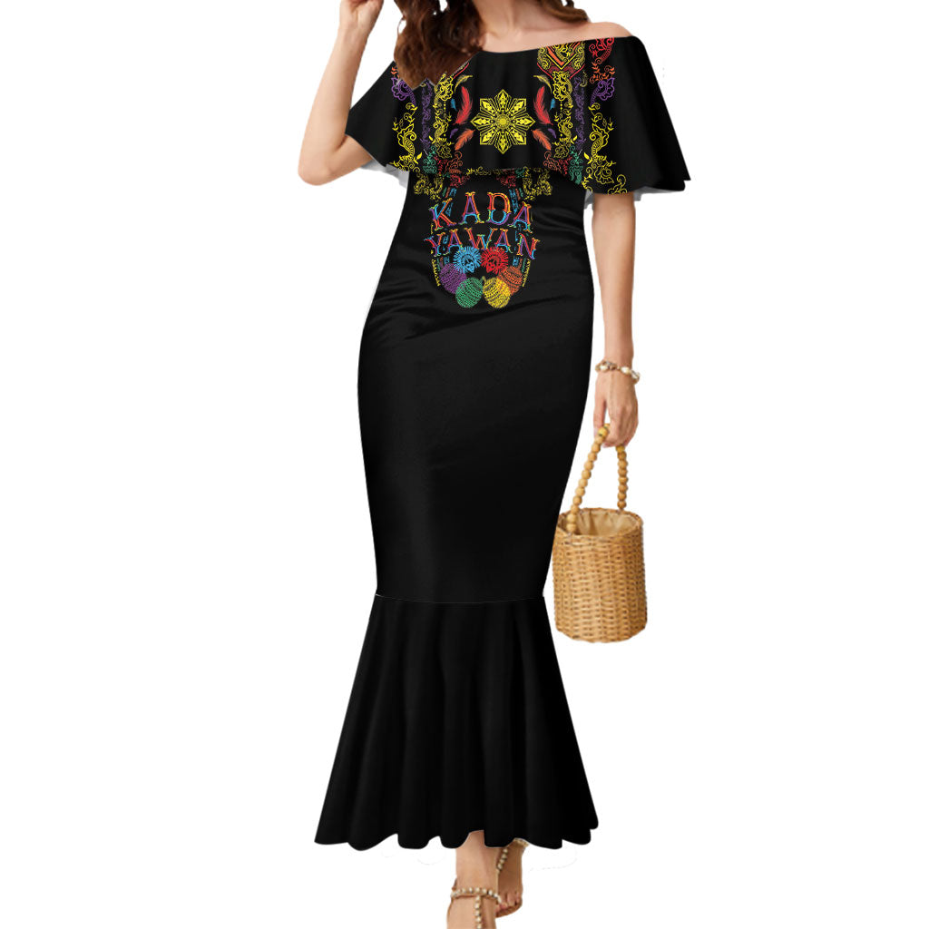 Philippines Kadayawan Festival Mermaid Dress Polynesian Tribal Art Barong Style