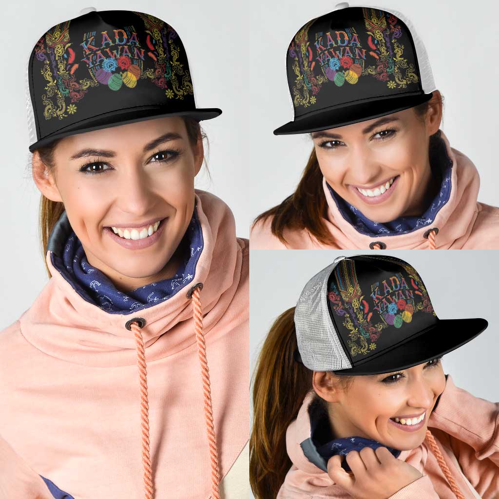 Philippines Kadayawan Festival Mesh Trucker Cap Polynesian Tribal Art Barong Style