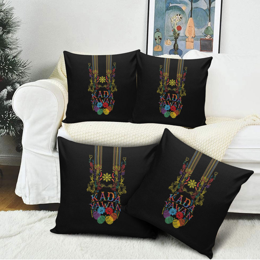 Philippines Kadayawan Festival Pillow Cover Polynesian Tribal Art Barong Style