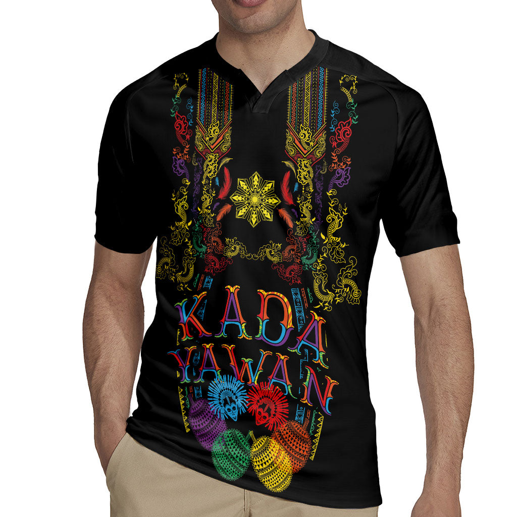 Philippines Kadayawan Festival Rugby Jersey Polynesian Tribal Art Barong Style LT03 - Polynesian Pride