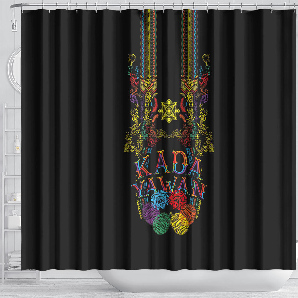 Philippines Kadayawan Festival Shower Curtain Polynesian Tribal Art Barong Style LT03 - Polynesian Pride