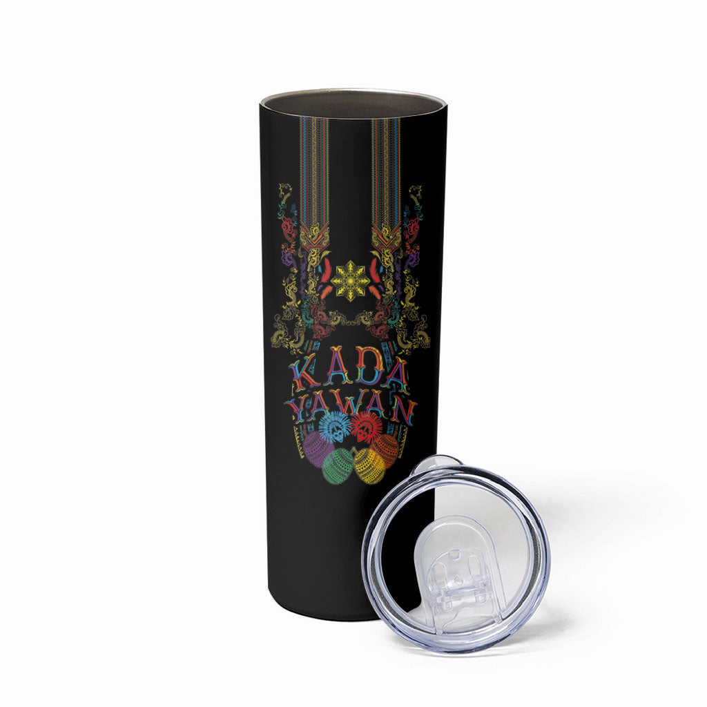 Philippines Kadayawan Festival Skinny Tumbler Polynesian Tribal Art Barong Style