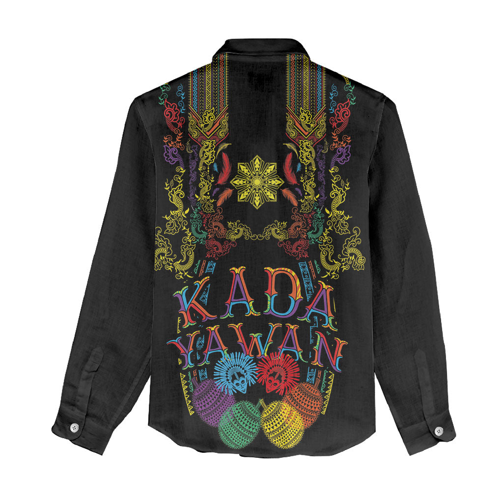 Philippines Kadayawan Festival Women Casual Shirt Polynesian Tribal Art Barong Style
