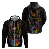 Philippines Kadayawan Festival Zip Hoodie Polynesian Tribal Art Barong Style