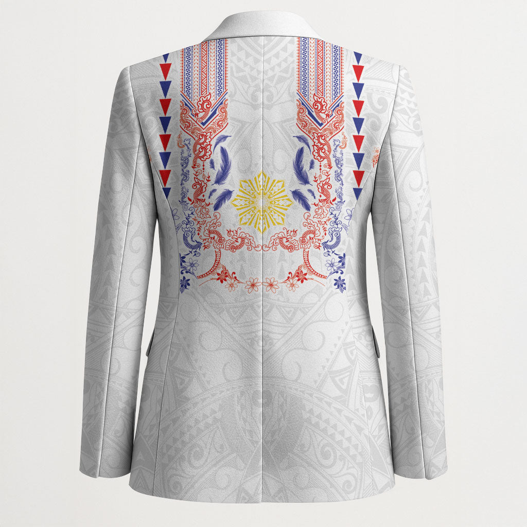 Philippines Barong Style Blazer Polynesian Kakau Art Tattoos with Tribal Filipino Sun LT03 - Polynesian Pride