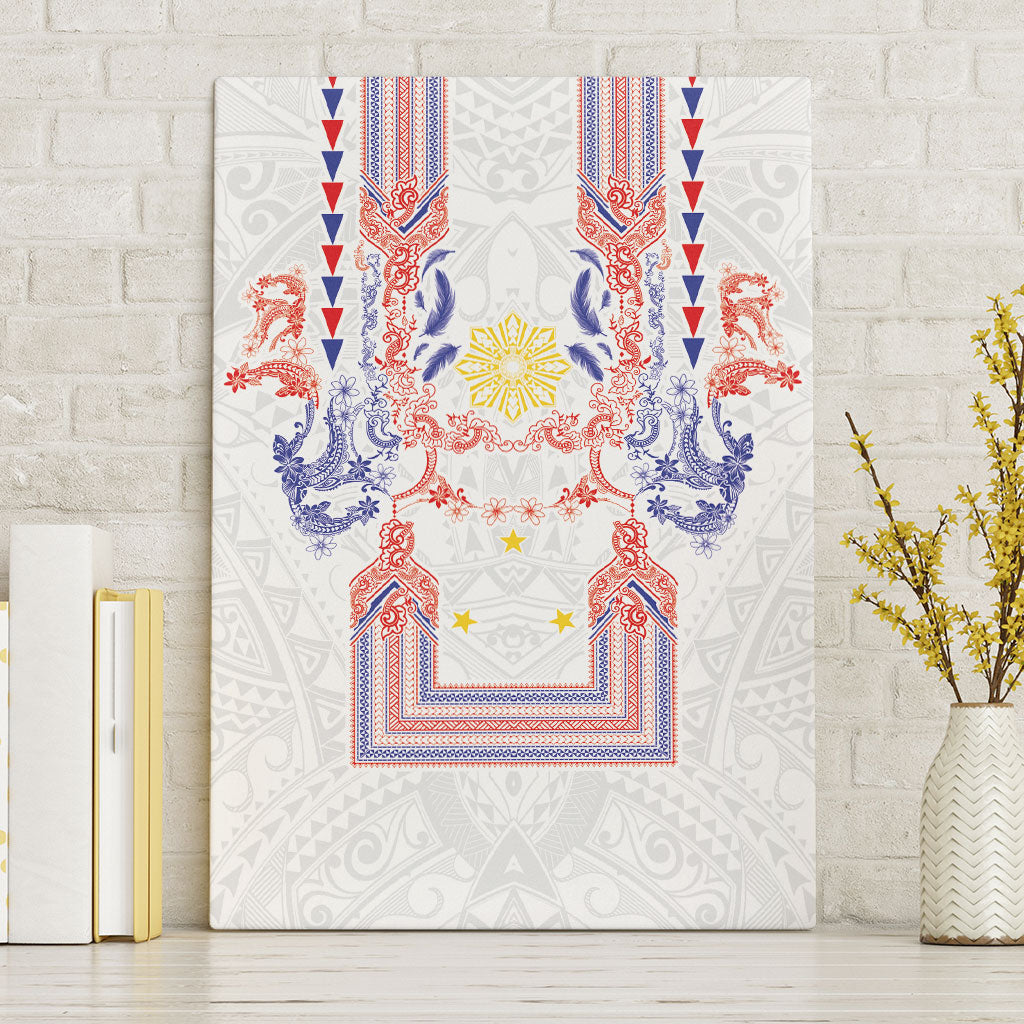 Philippines Barong Style Canvas Wall Art Polynesian Kakau Art Tattoos with Tribal Filipino Sun