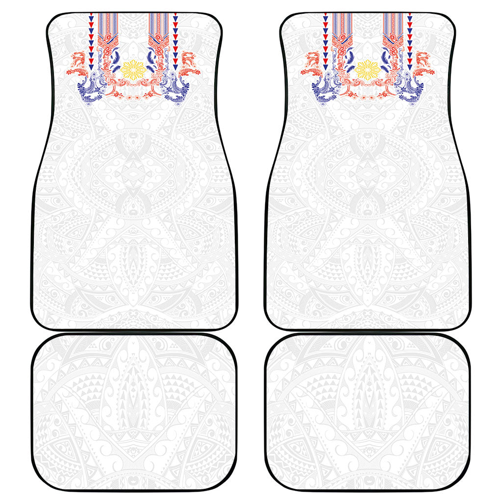 Philippines Barong Style Car Mats Polynesian Kakau Art Tattoos with Tribal Filipino Sun