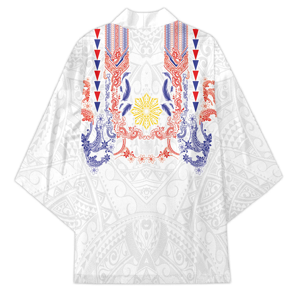 Philippines Barong Style Kimono Polynesian Kakau Art Tattoos with Tribal Filipino Sun