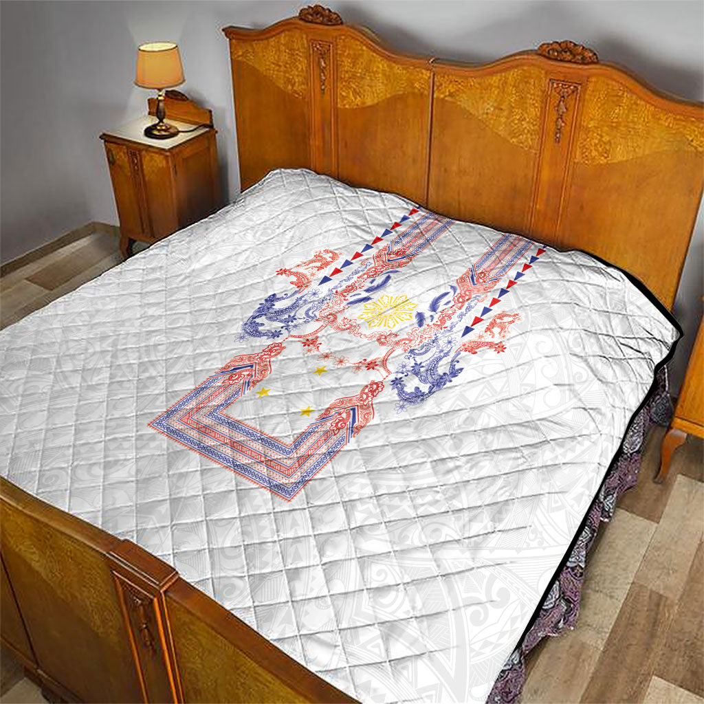 Philippines Barong Style Quilt Polynesian Kakau Art Tattoos with Tribal Filipino Sun