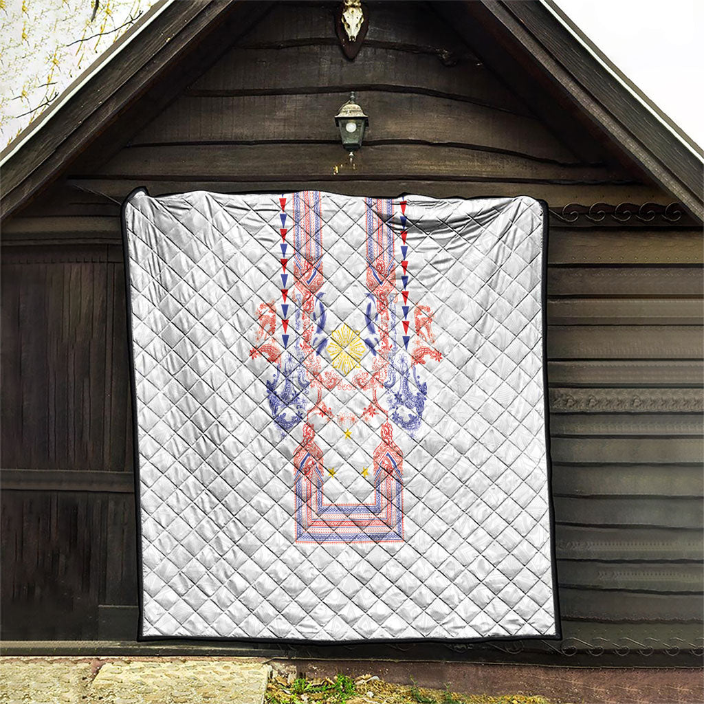 Philippines Barong Style Quilt Polynesian Kakau Art Tattoos with Tribal Filipino Sun