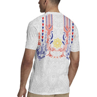 Philippines Barong Style Rugby Jersey Polynesian Kakau Art Tattoos with Tribal Filipino Sun