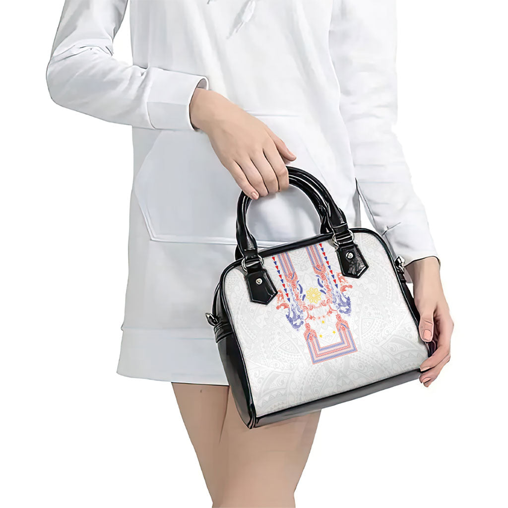 Philippines Barong Style Shoulder Handbag Polynesian Kakau Art Tattoos with Tribal Filipino Sun