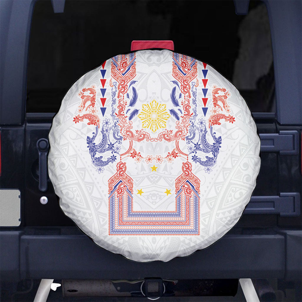 Philippines Barong Style Spare Tire Cover Polynesian Kakau Art Tattoos with Tribal Filipino Sun