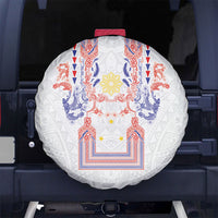 Philippines Barong Style Spare Tire Cover Polynesian Kakau Art Tattoos with Tribal Filipino Sun
