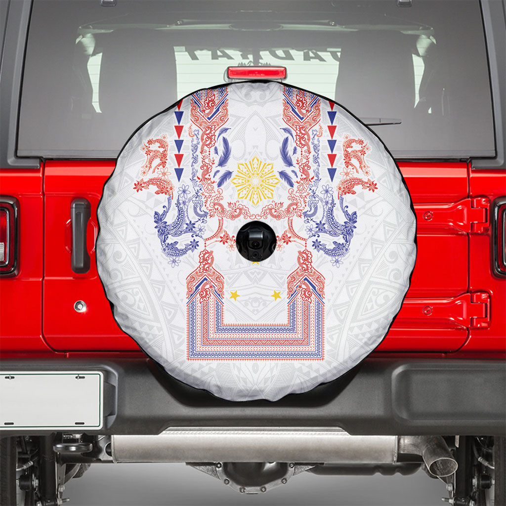Philippines Barong Style Spare Tire Cover Polynesian Kakau Art Tattoos with Tribal Filipino Sun