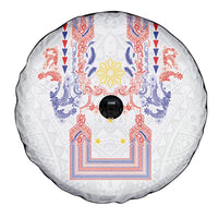 Philippines Barong Style Spare Tire Cover Polynesian Kakau Art Tattoos with Tribal Filipino Sun