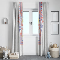 Philippines Barong Style Window Curtain Polynesian Kakau Art Tattoos with Tribal Filipino Sun