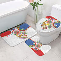 Philippines MassKara Festival Bathroom Set Smile Masks with Hawaiian Art Pattern and Tropical Plants