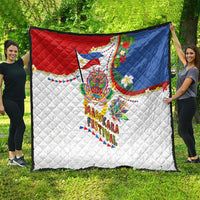 Philippines MassKara Festival Quilt Smile Masks with Hawaiian Art Pattern and Tropical Plants LT03 - Polynesian Pride