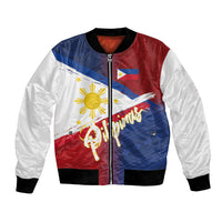 Philippines Basketball Custom Bomber Jacket Pilipinas Tribal Pattern