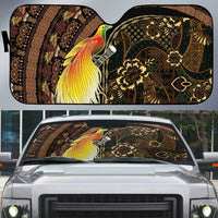 Papua New Guinea and Indonesia Batik Auto Sun Shade Bird of Paradise with Tribal Batik Patterns LT03 Multicolor - Polynesian Pride