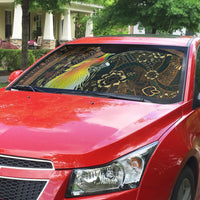 Papua New Guinea and Indonesia Batik Auto Sun Shade Bird of Paradise with Tribal Batik Patterns LT03 - Polynesian Pride