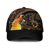 Papua New Guinea and Indonesia Batik Baseball Net Cap Bird of Paradise with Tribal Batik Patterns