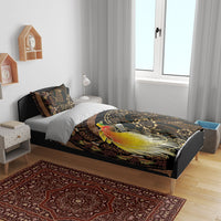 Papua New Guinea and Indonesia Batik Bedding Set Bird of Paradise with Tribal Batik Patterns LT03 - Polynesian Pride