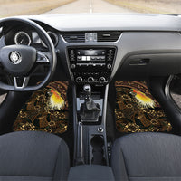 Papua New Guinea and Indonesia Batik Car Mats Bird of Paradise with Tribal Batik Patterns