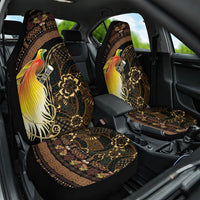 Papua New Guinea and Indonesia Batik Car Seat Cover Bird of Paradise with Tribal Batik Patterns