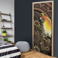 Papua New Guinea and Indonesia Batik Door Cover Bird of Paradise with Tribal Batik Patterns
